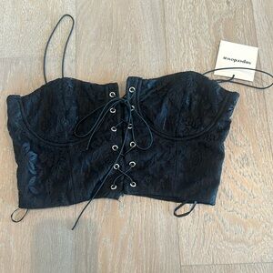 SUPERDOWN black corset crop size small
